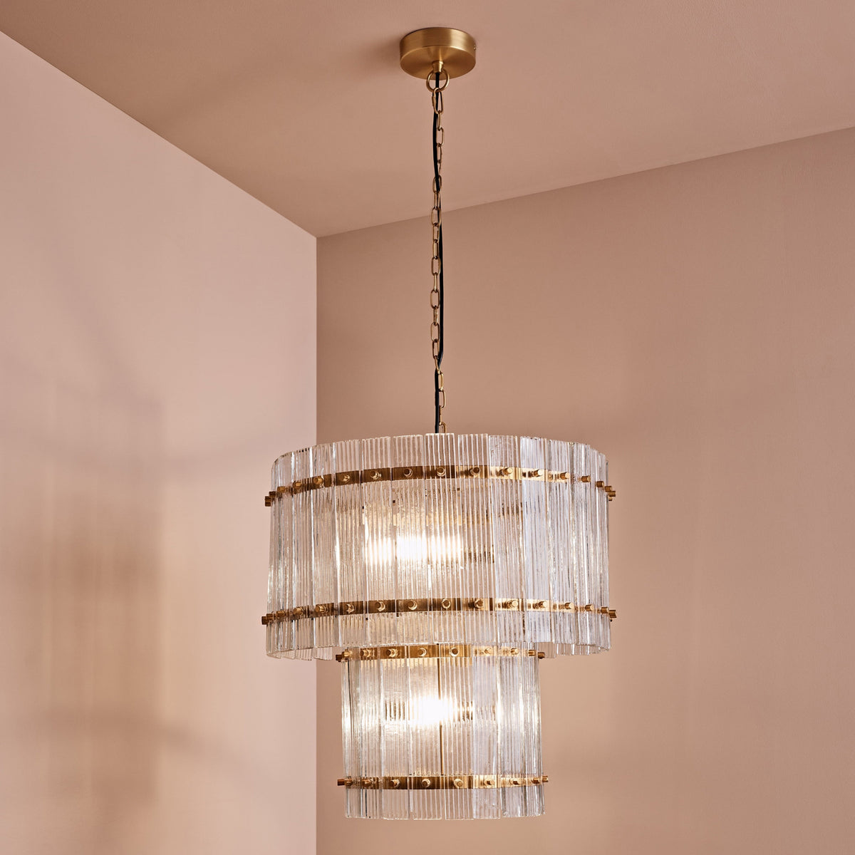 Orleton 56cm Double Layer Chandelier - Heirloom Brass