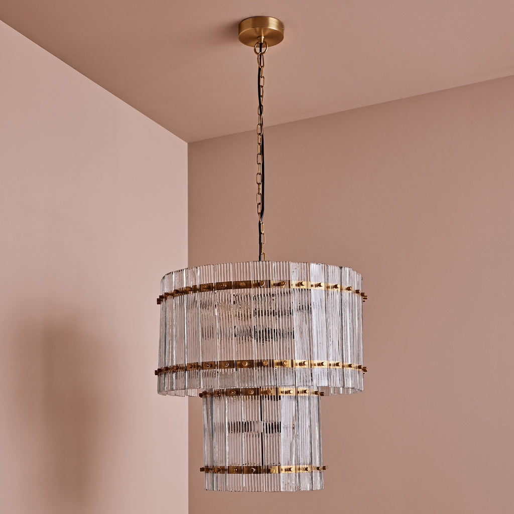 Orleton 56cm Double Layer Chandelier - Heirloom Brass