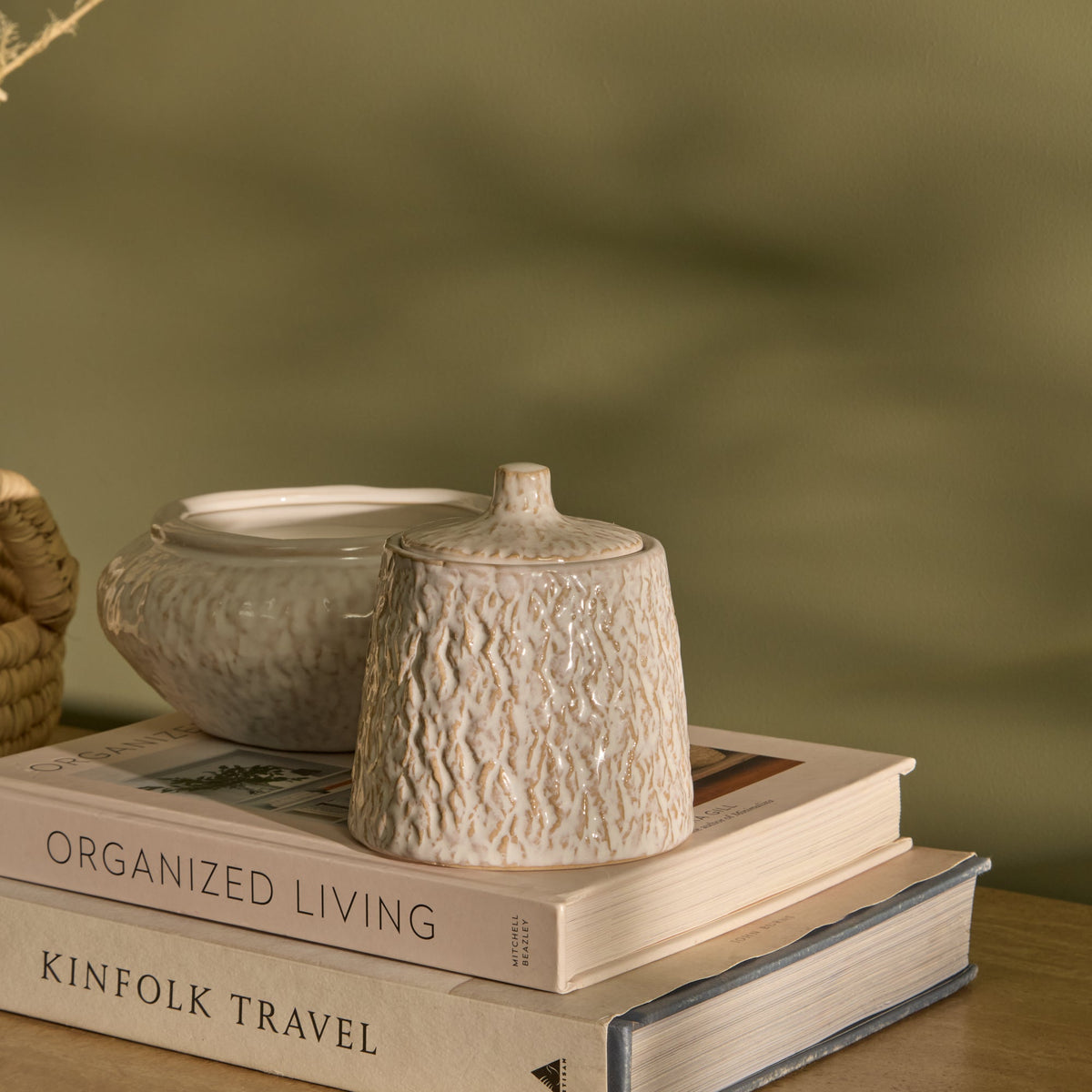 Alderney 10cm Lidded Ceramic Sea Salt and Bergamot Candle - Whitewash