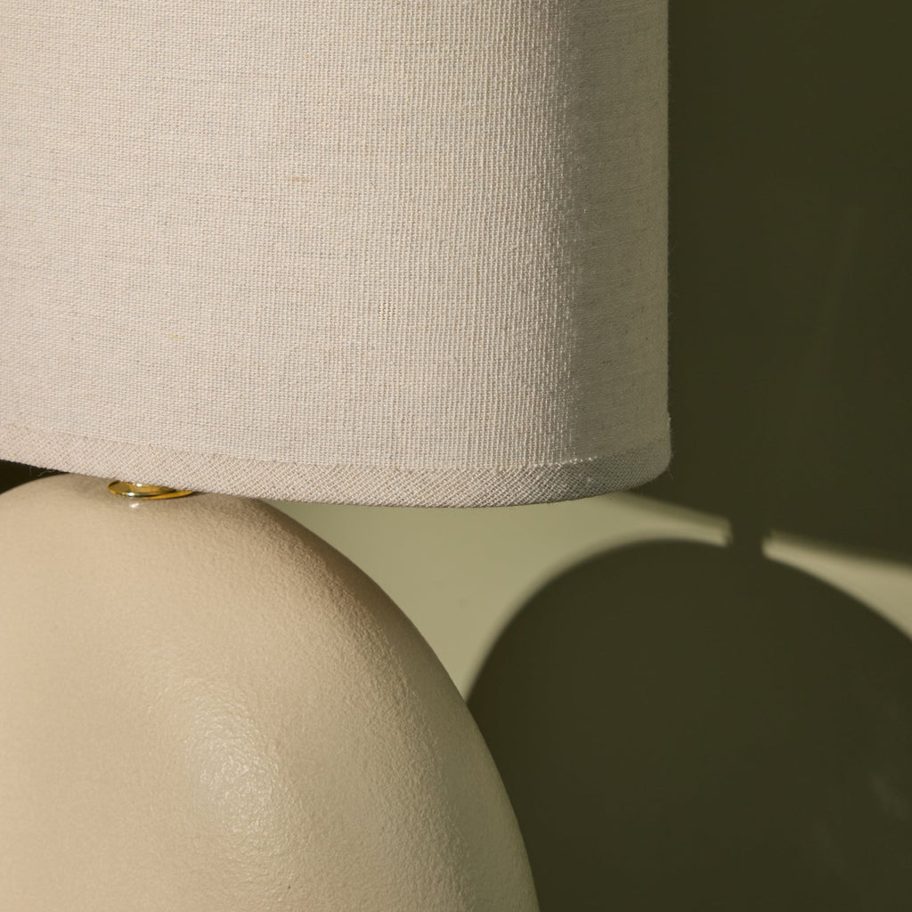 Chesil Off White 51cm Table Lamp with Alabaster White Linen Shade