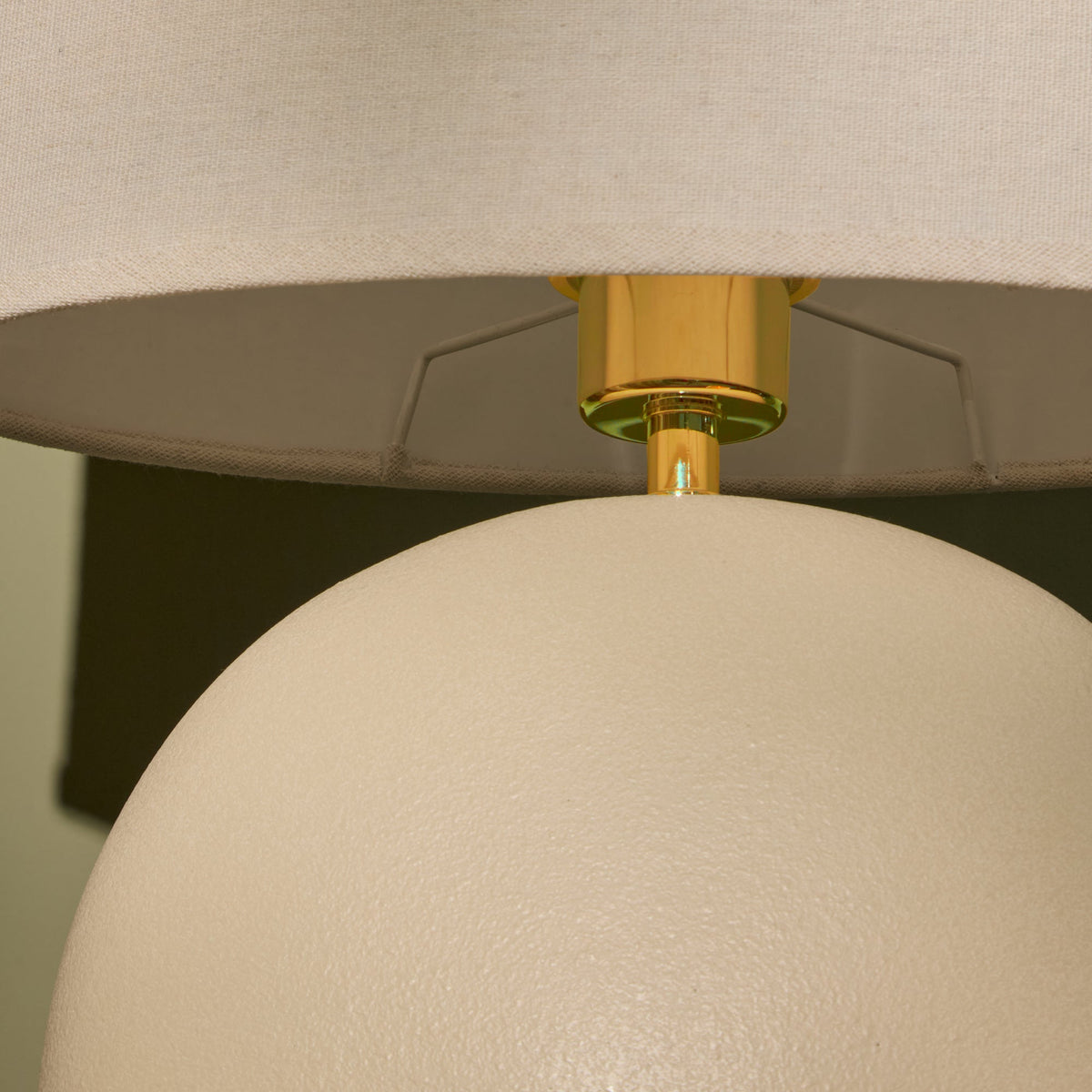 Chesil Off White 51cm Table Lamp with Alabaster White Linen Shade