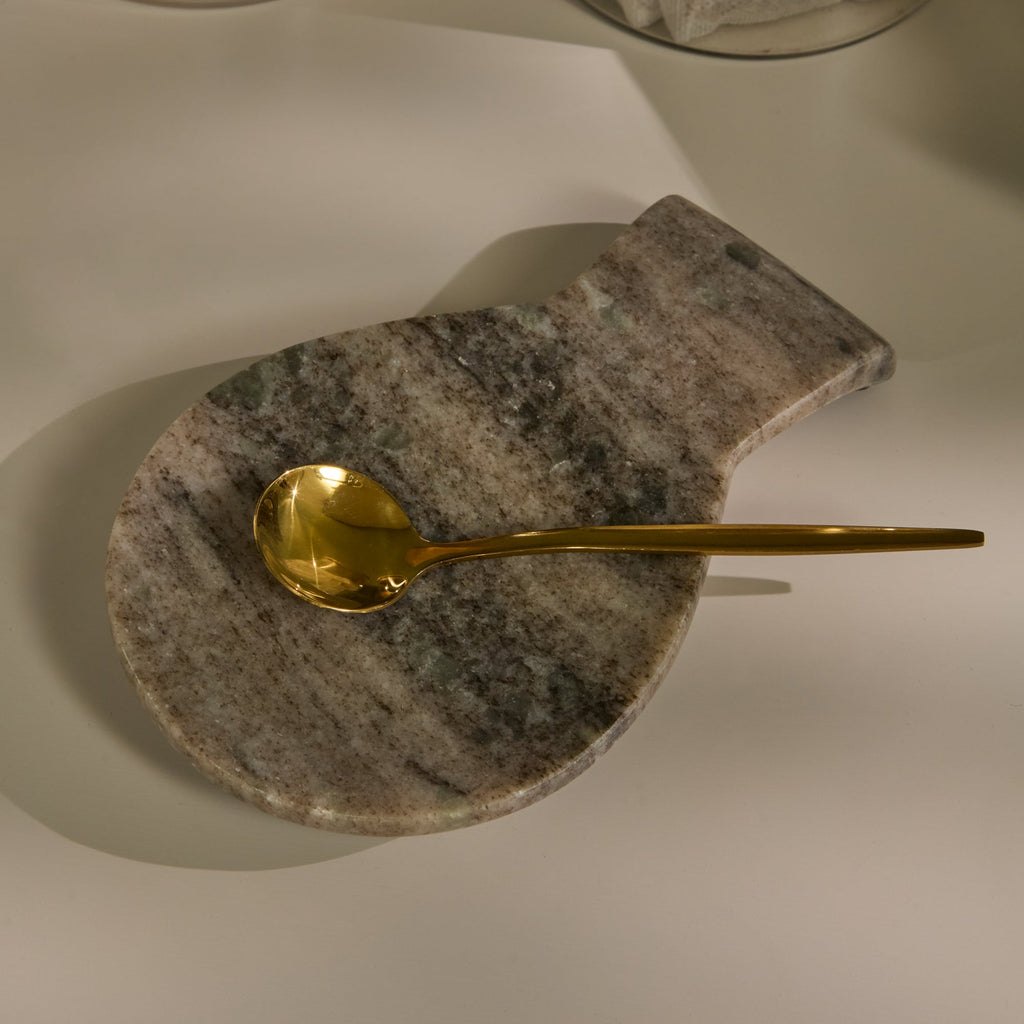 Tiree 15cm Spoon Rest - Beige Marble