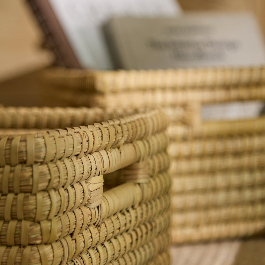 Kalna 45x35cm Rectangular Sea Grass Basket - Natural