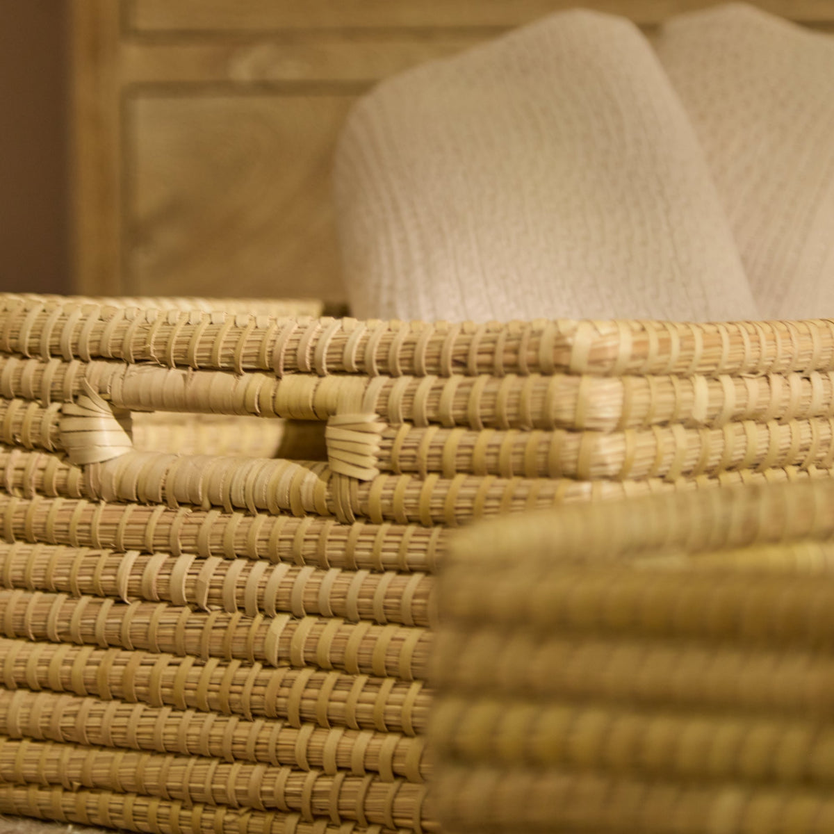 Kalna 45x35cm Rectangular Sea Grass Basket - Natural