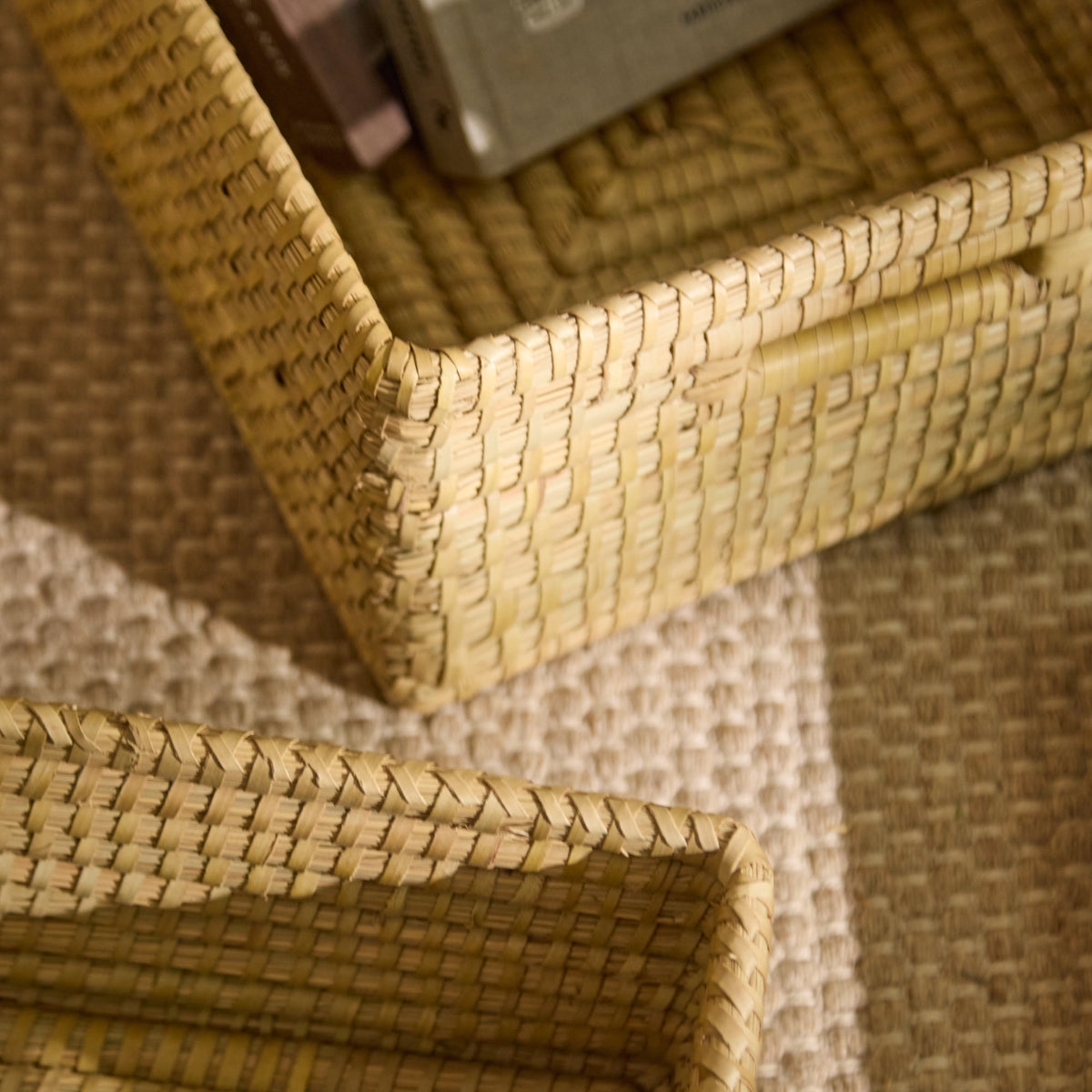 Kalna 45x35cm Rectangular Sea Grass Basket - Natural