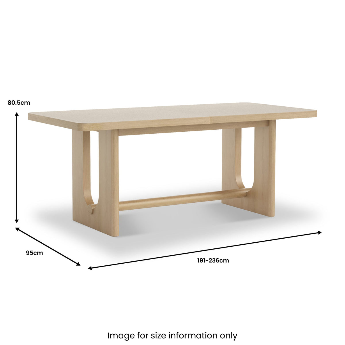 Whitstone Oak Large 191-236cm Extending Dining Table