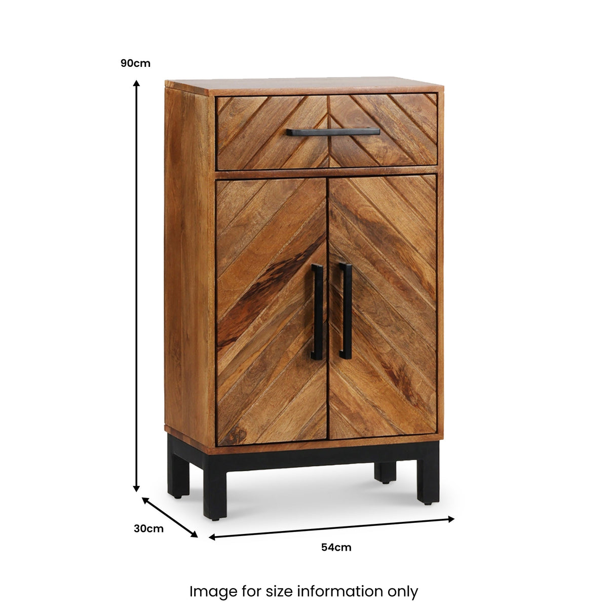 Loric Parquet Mango Wood Mini Sideboard