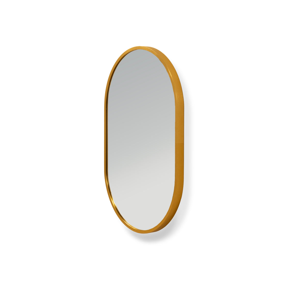 Lowesby 60X40cm Metal Capsule Mirror - Gold