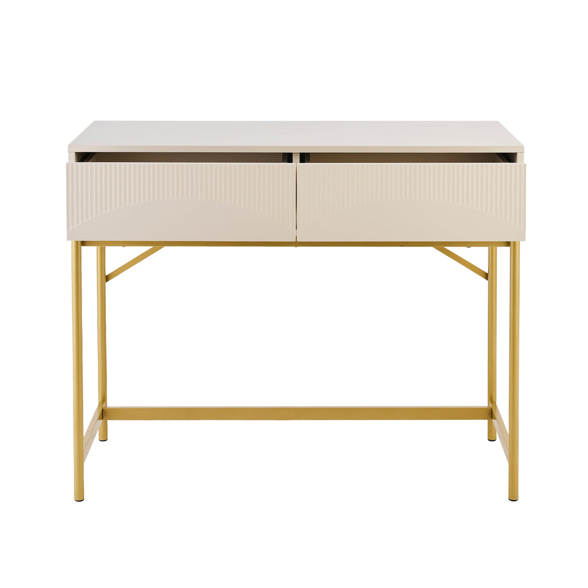 Luella 100cm Fluted Dressing Table - Driftwood