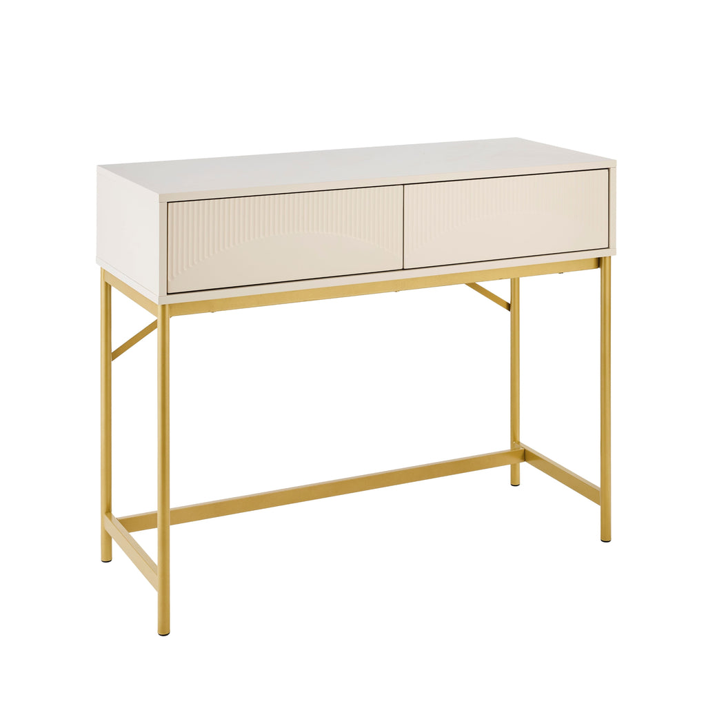 Luella 100cm Fluted Dressing Table - Driftwood