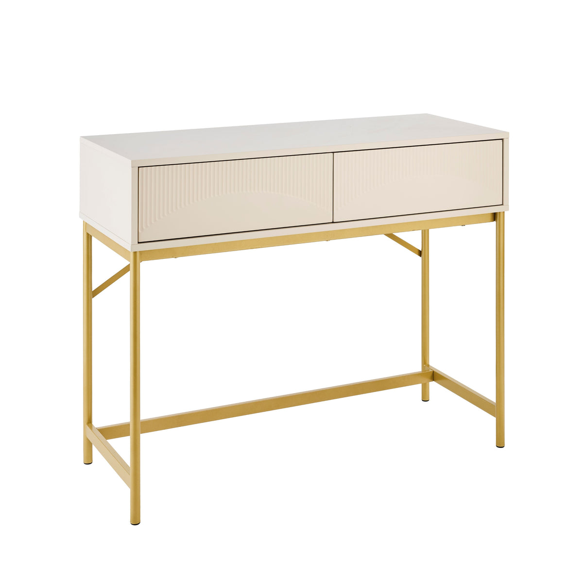 Luella 100cm Fluted Dressing Table - Driftwood