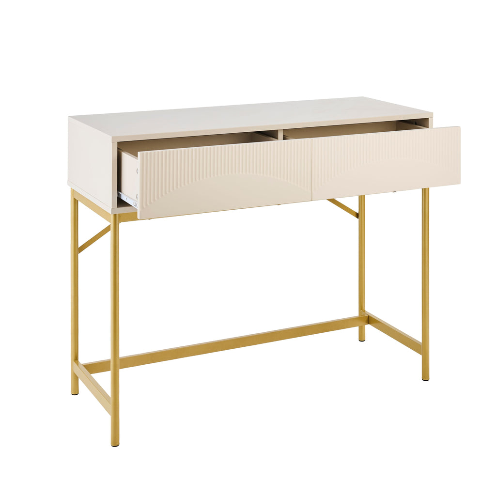 Luella 100cm Fluted Dressing Table - Driftwood