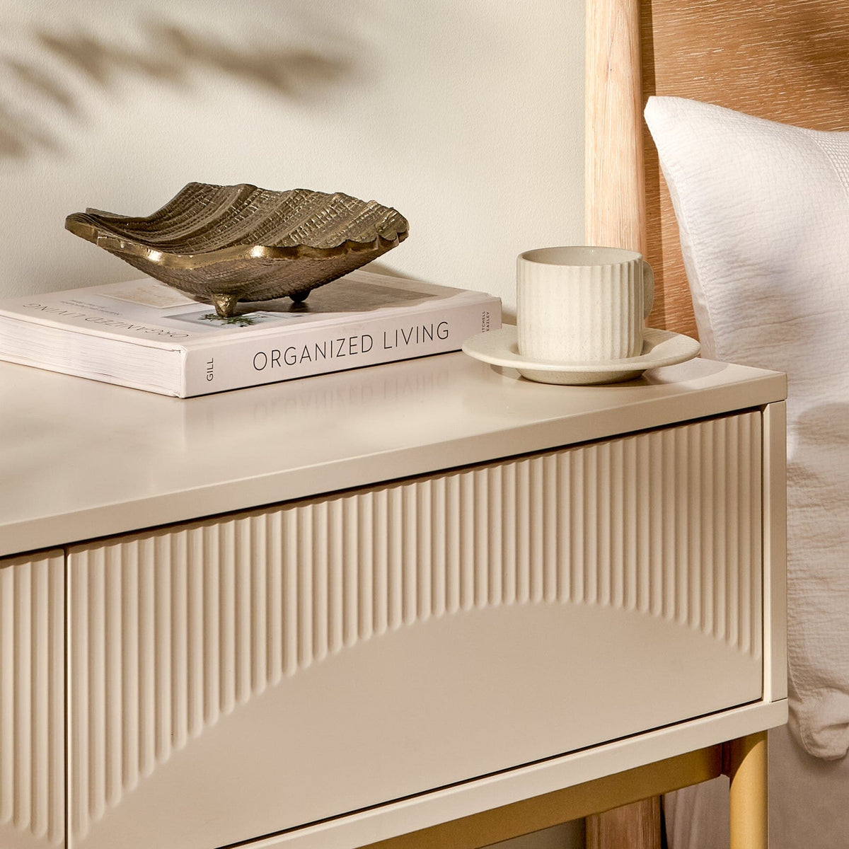 Luella 100cm Fluted Dressing Table - Driftwood