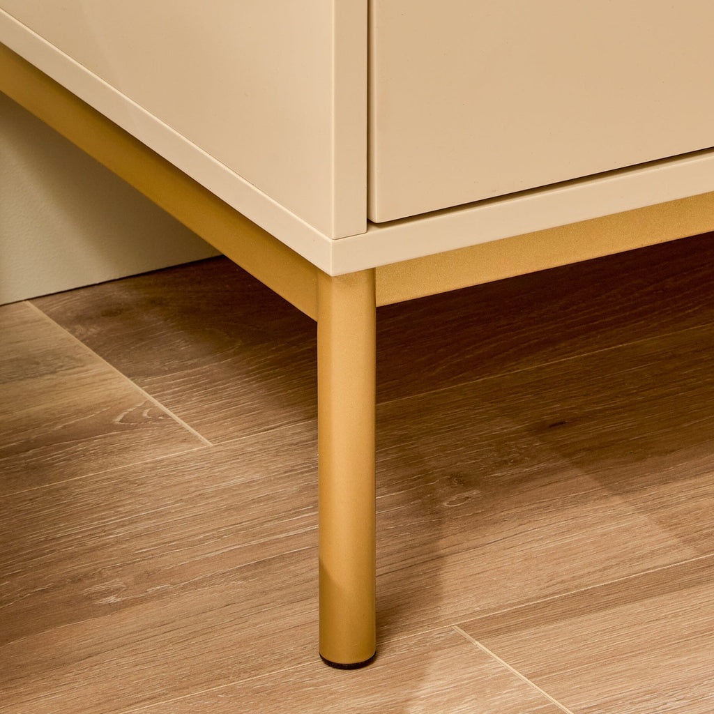 Outlet - Luella 50cm 2 Drawer Fluted Bedside Table - Driftwood