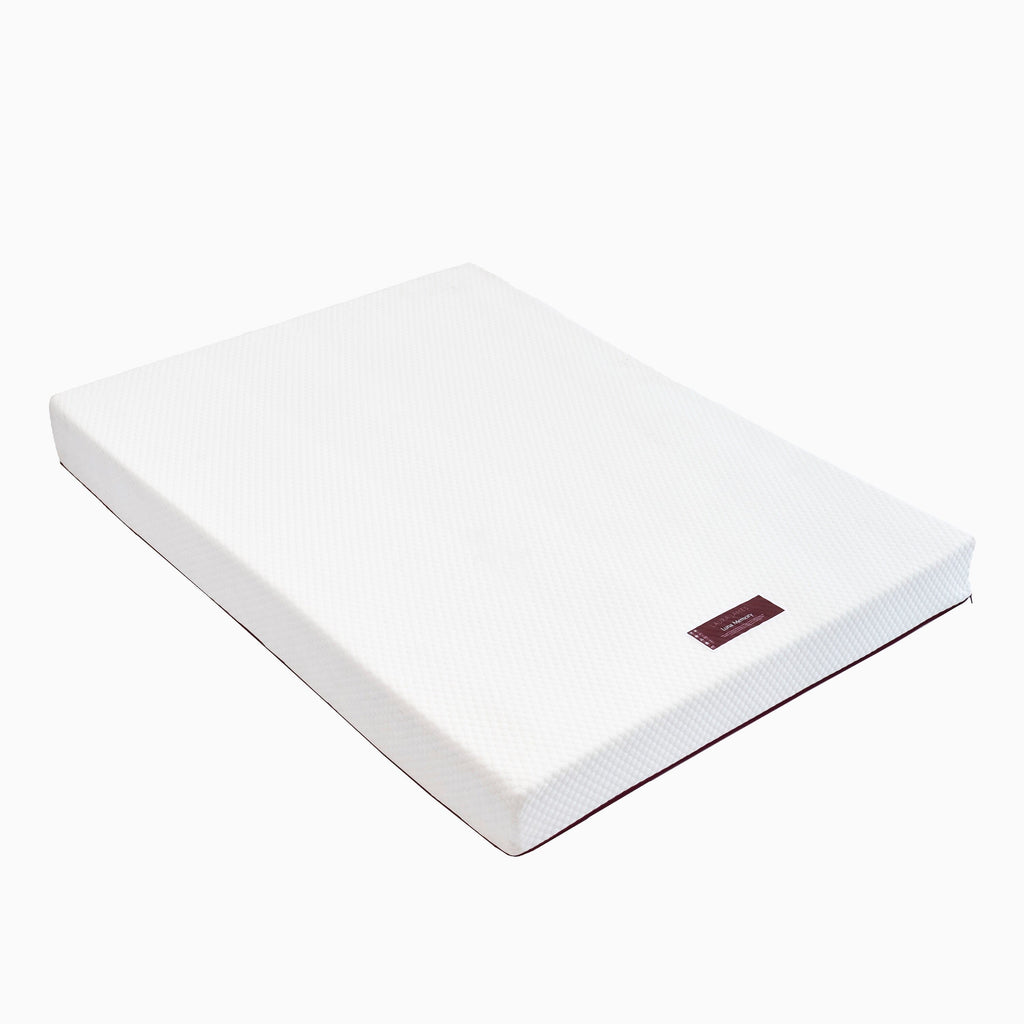 Luna Memory Foam Double Mattress - Burgundy Red Zip