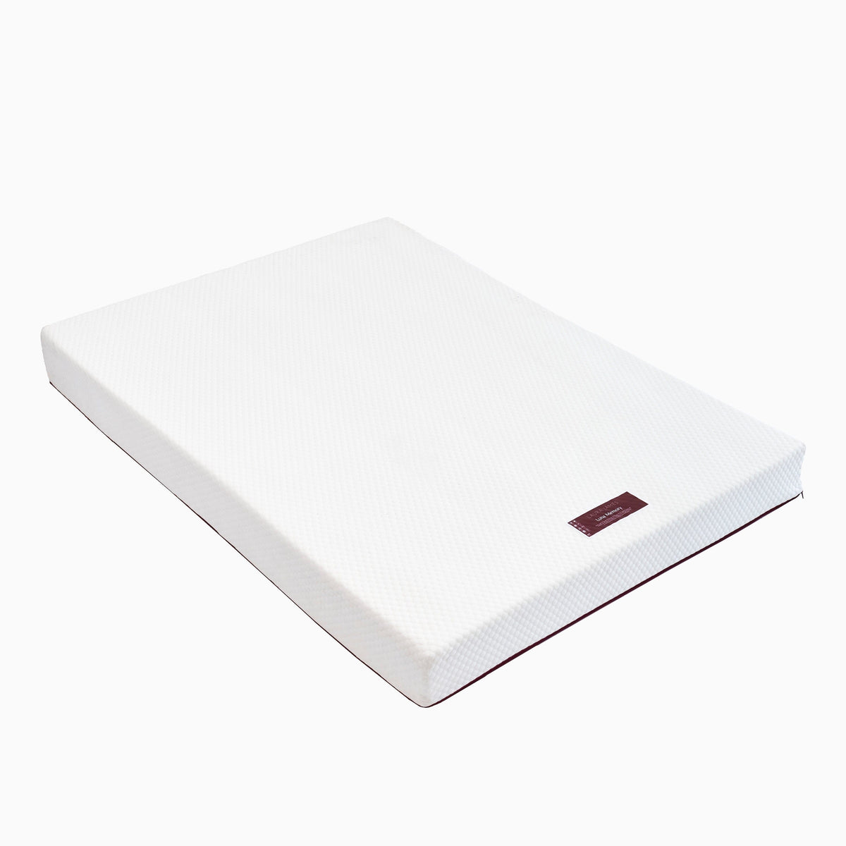 Luna Memory Foam Double Mattress - Burgundy Red Zip