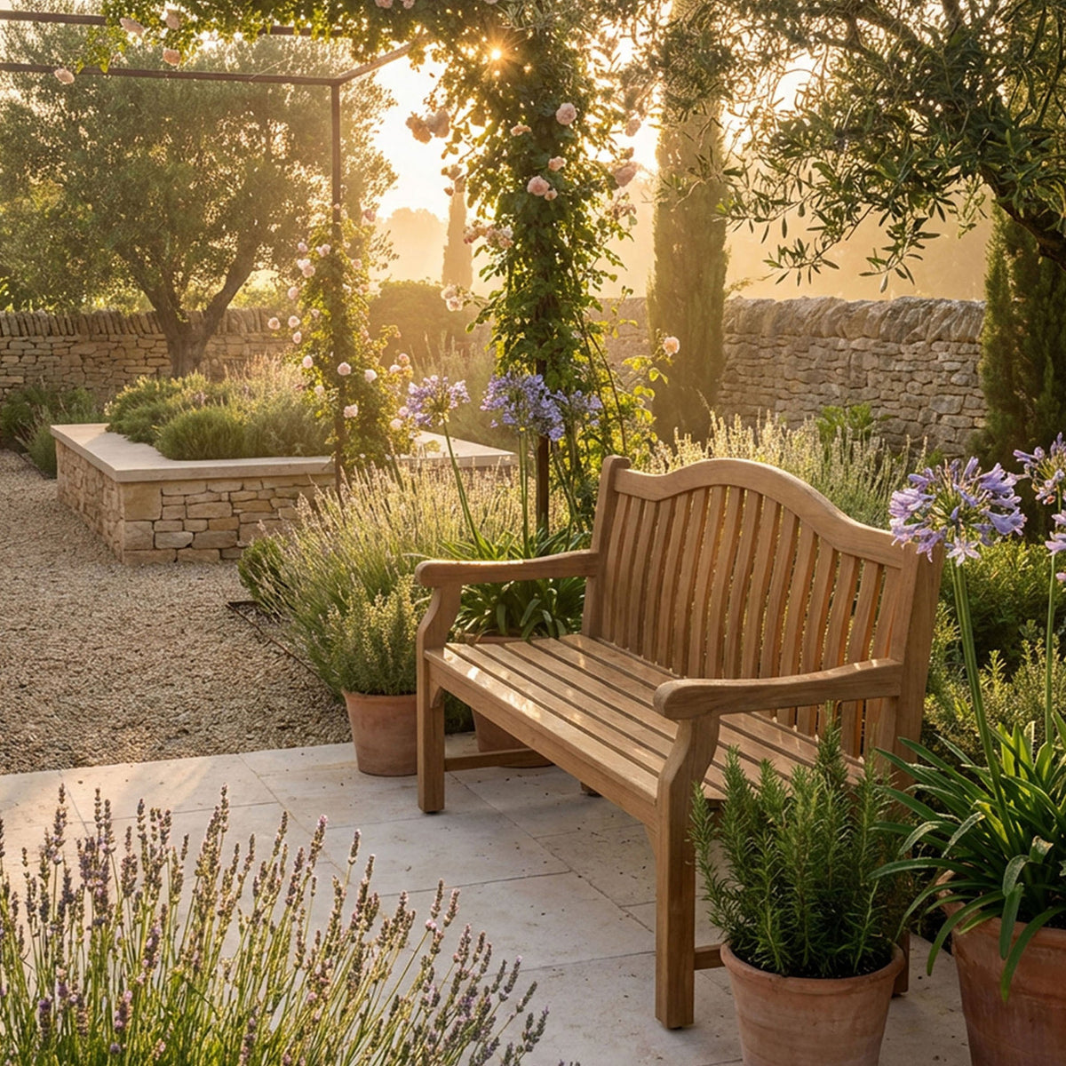 Maria 180cm 3 Seater Acacia Garden Bench