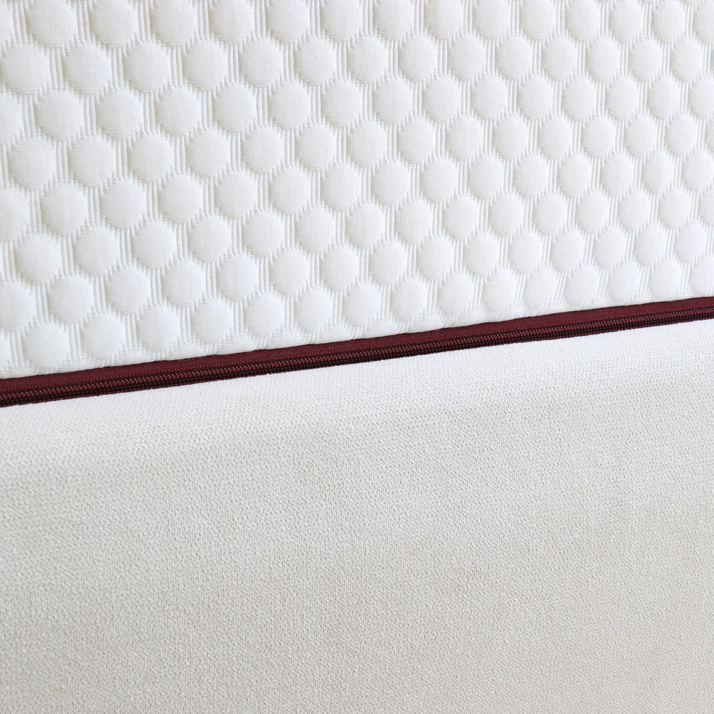 Luna Memory Foam Double Mattress - Burgundy Red Zip