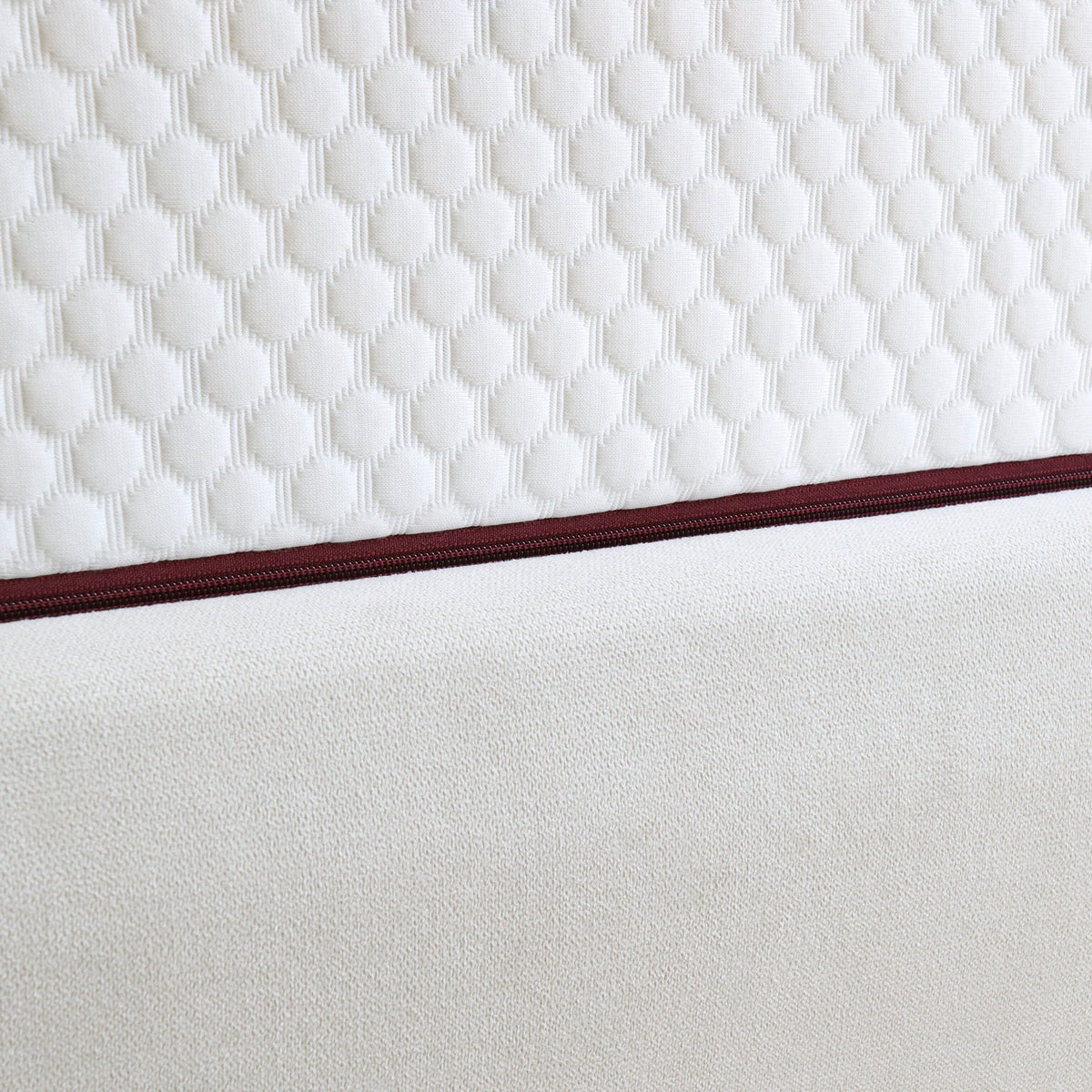 Luna Memory Foam Double Mattress - Burgundy Red Zip