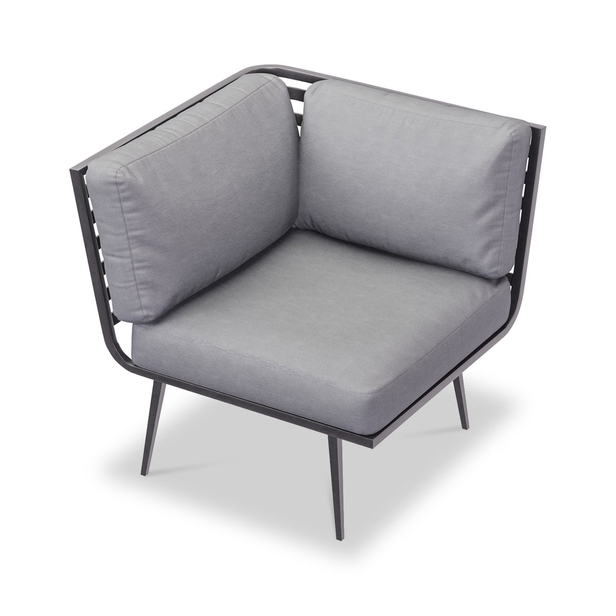 Mayfair 150cm Corner Fire Pit Table Garden Lounge Set
