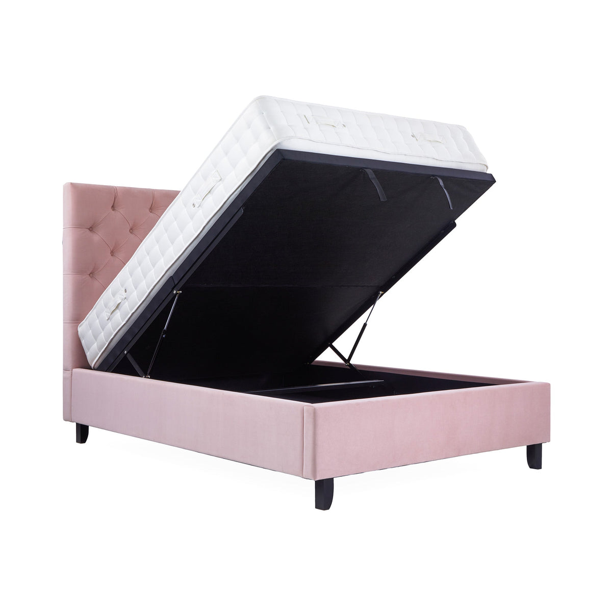 Francis Premier Velvet Ottoman Storage Bed Frame