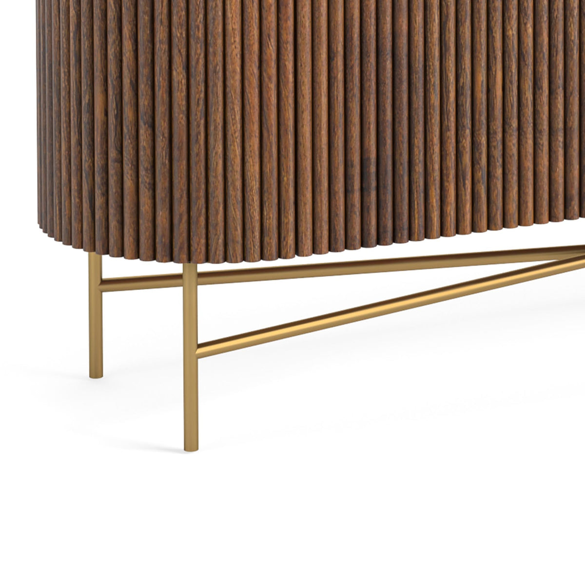 Milo Mango & Marble Fluted Sideboard