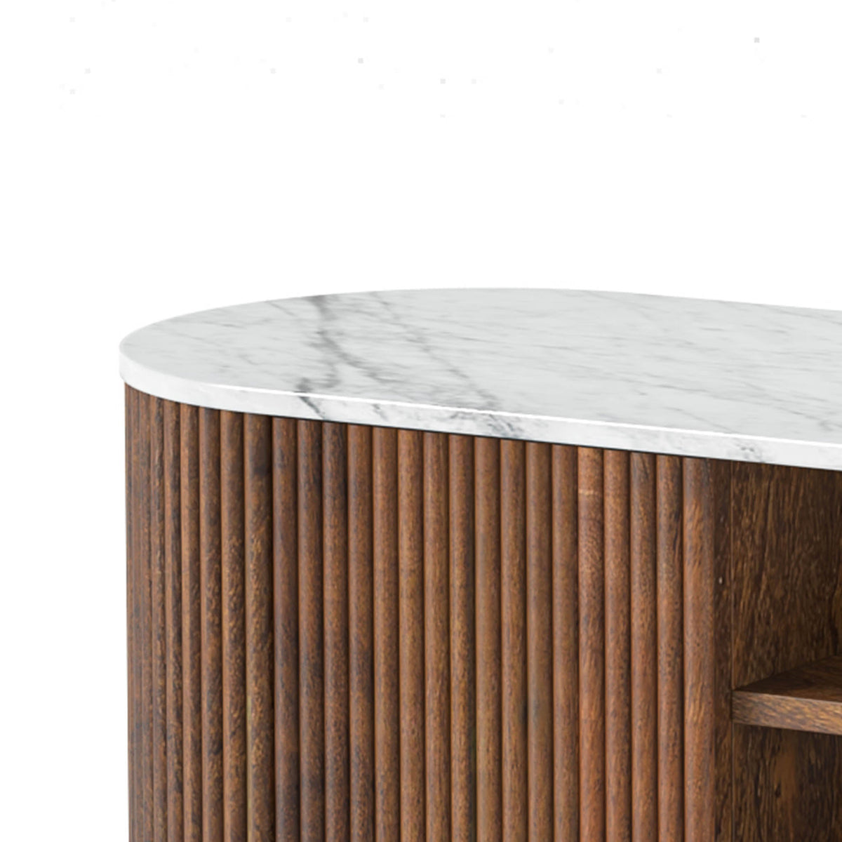 Milo Mango & Marble Fluted Wide TV Media Unit