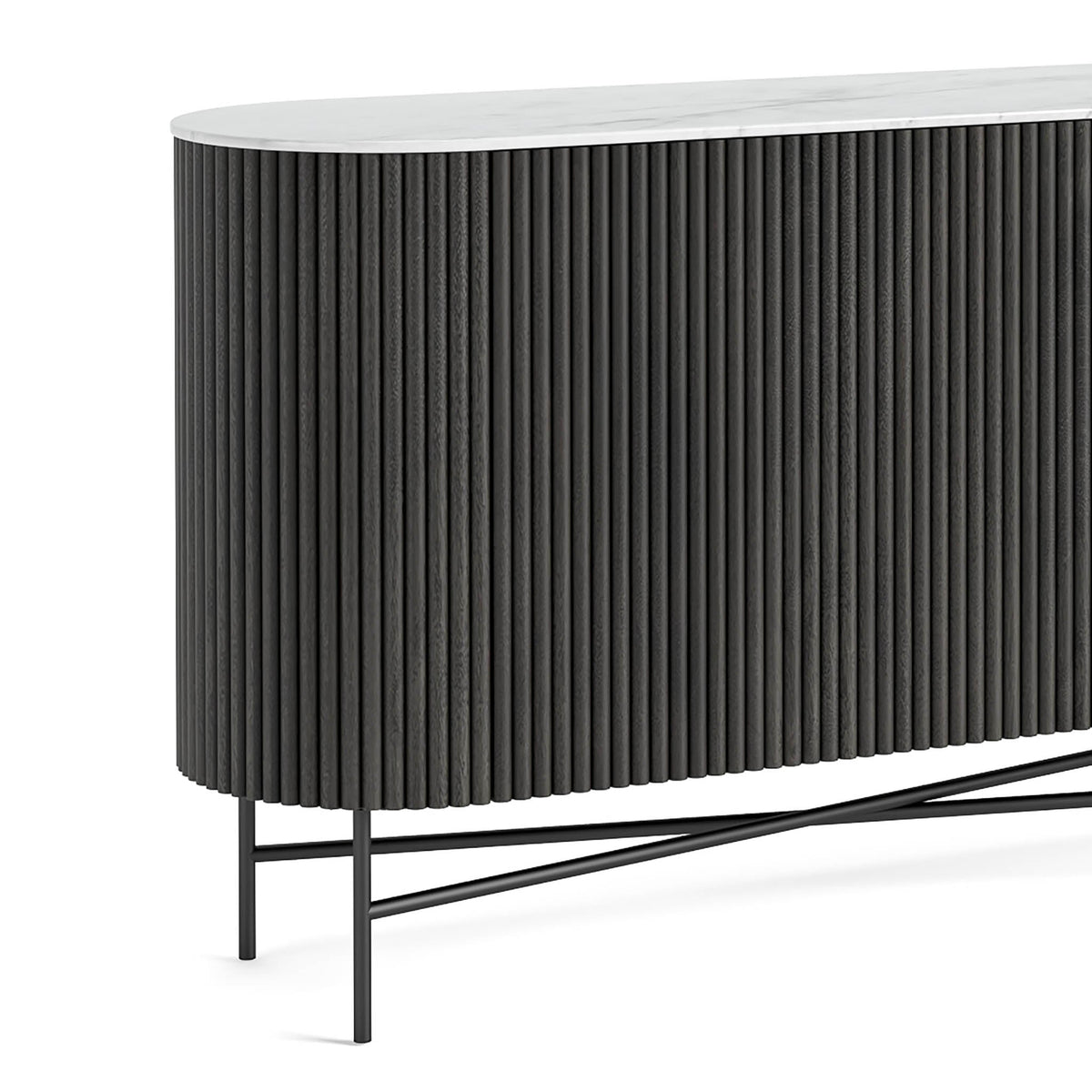 Milo Mango & Marble Fluted Sideboard