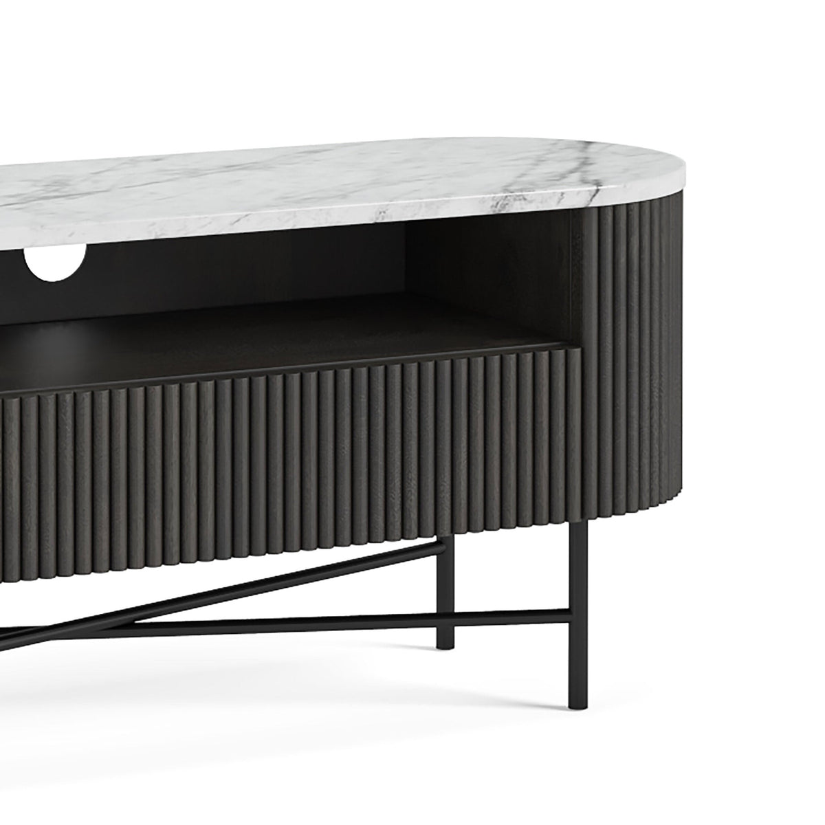 Milo Mango & Marble Fluted TV Media Unit