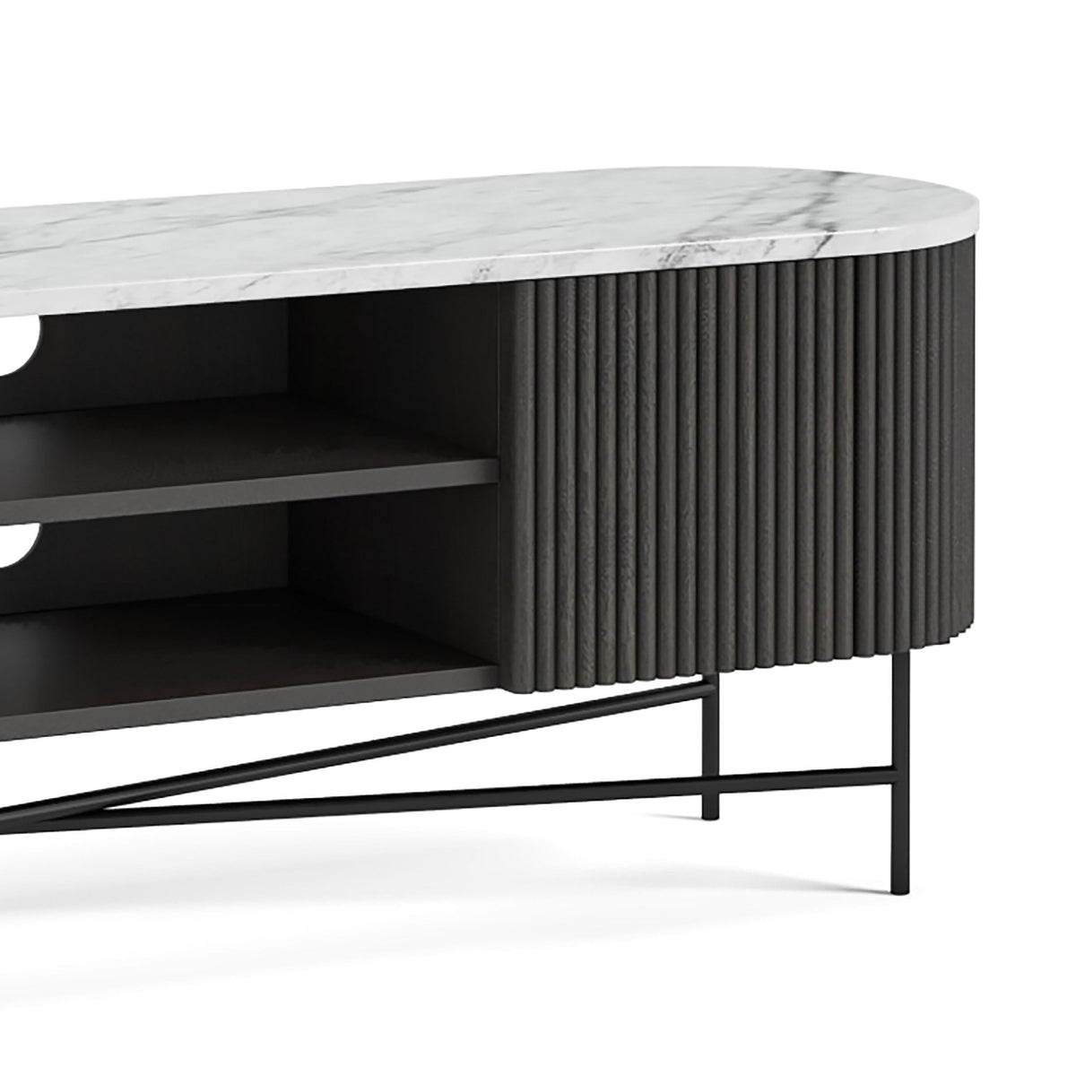 Milo Mango & Marble Fluted Wide TV Media Unit