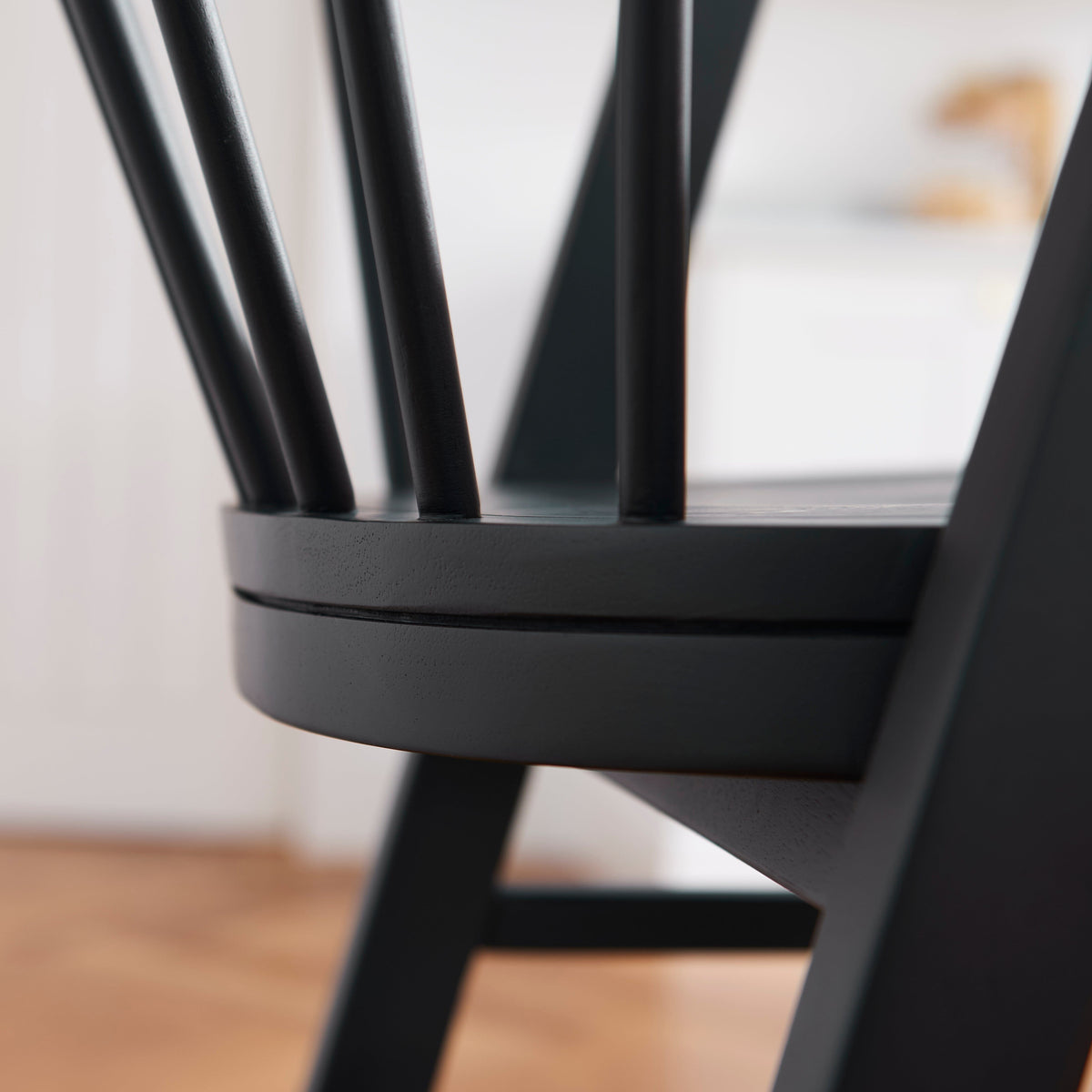 Mabel Black Oak Bar Stools - Set of 2