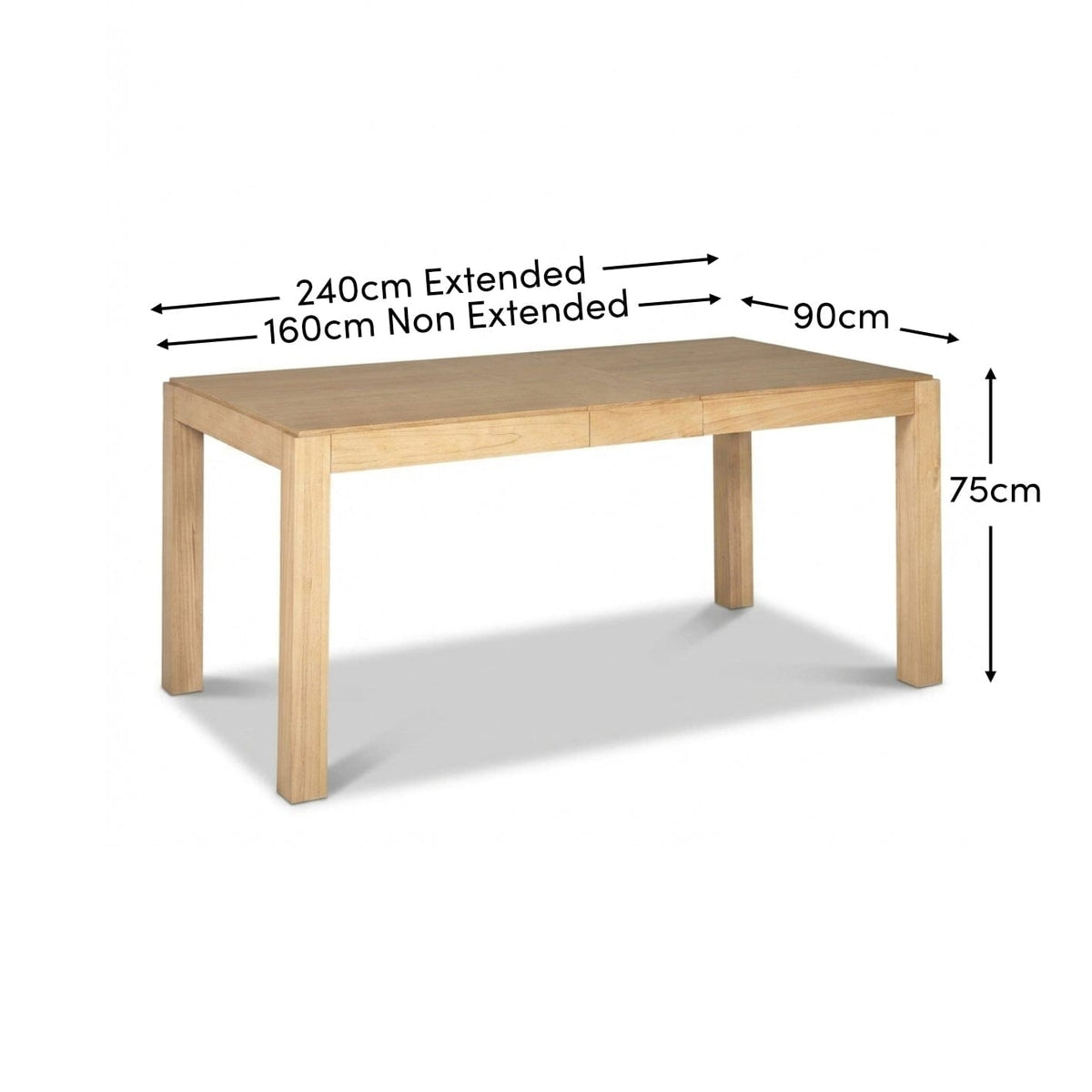 Magnus Pale Oak Dining Table - Extendable
