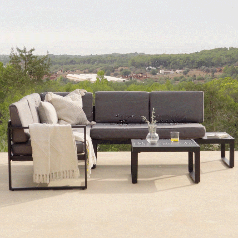 Maia 5 Seater Garden Interchangeable Sofa Set - Grey