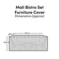Rectangular Rain Cover 170x85x80cm - Mali Bistro Set