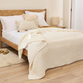 Malton 200x220cm Cotton Bedspread - White