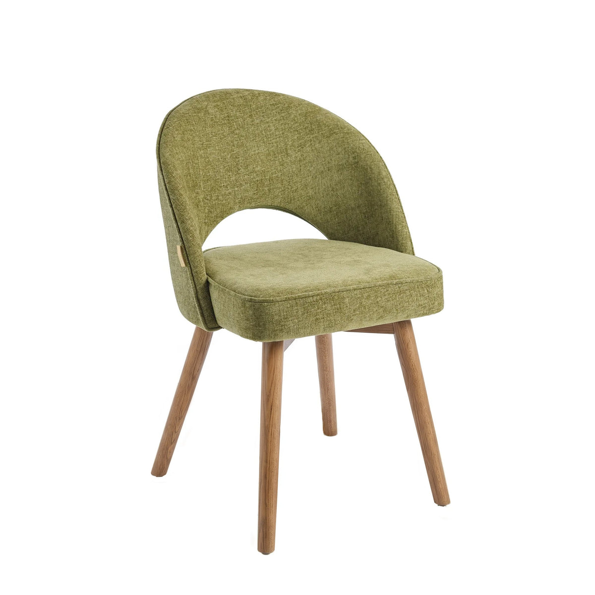 Marilyn Moss Green Dining Chairs - Set of 2 - Almond Brown Legs