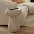 Merle Round Driftwood Enamel Side Table