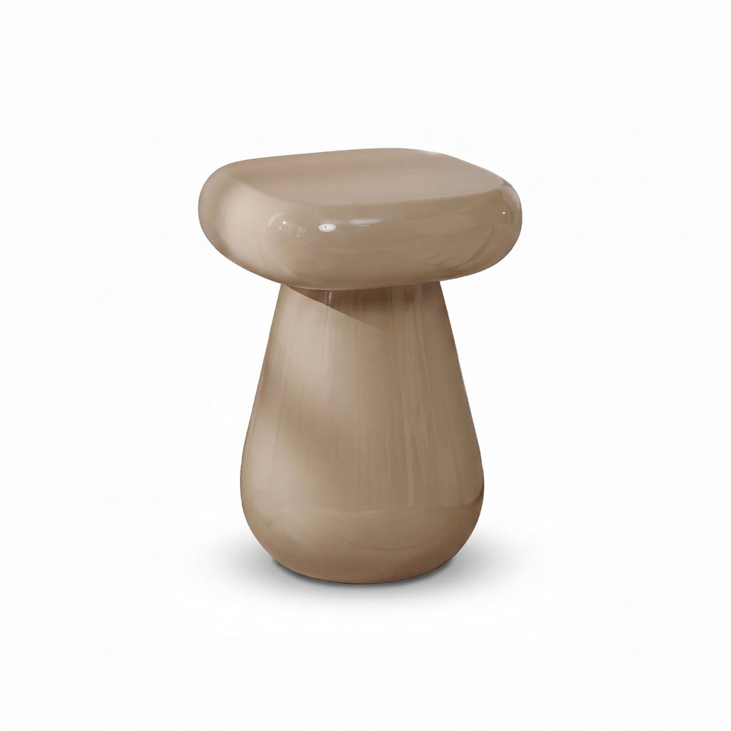 Merle Round Driftwood Enamel Side Table