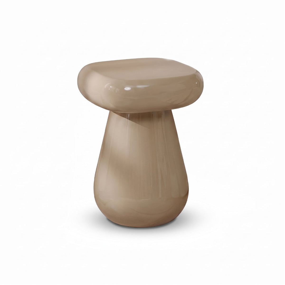 Merle Round Driftwood Enamel Side Table