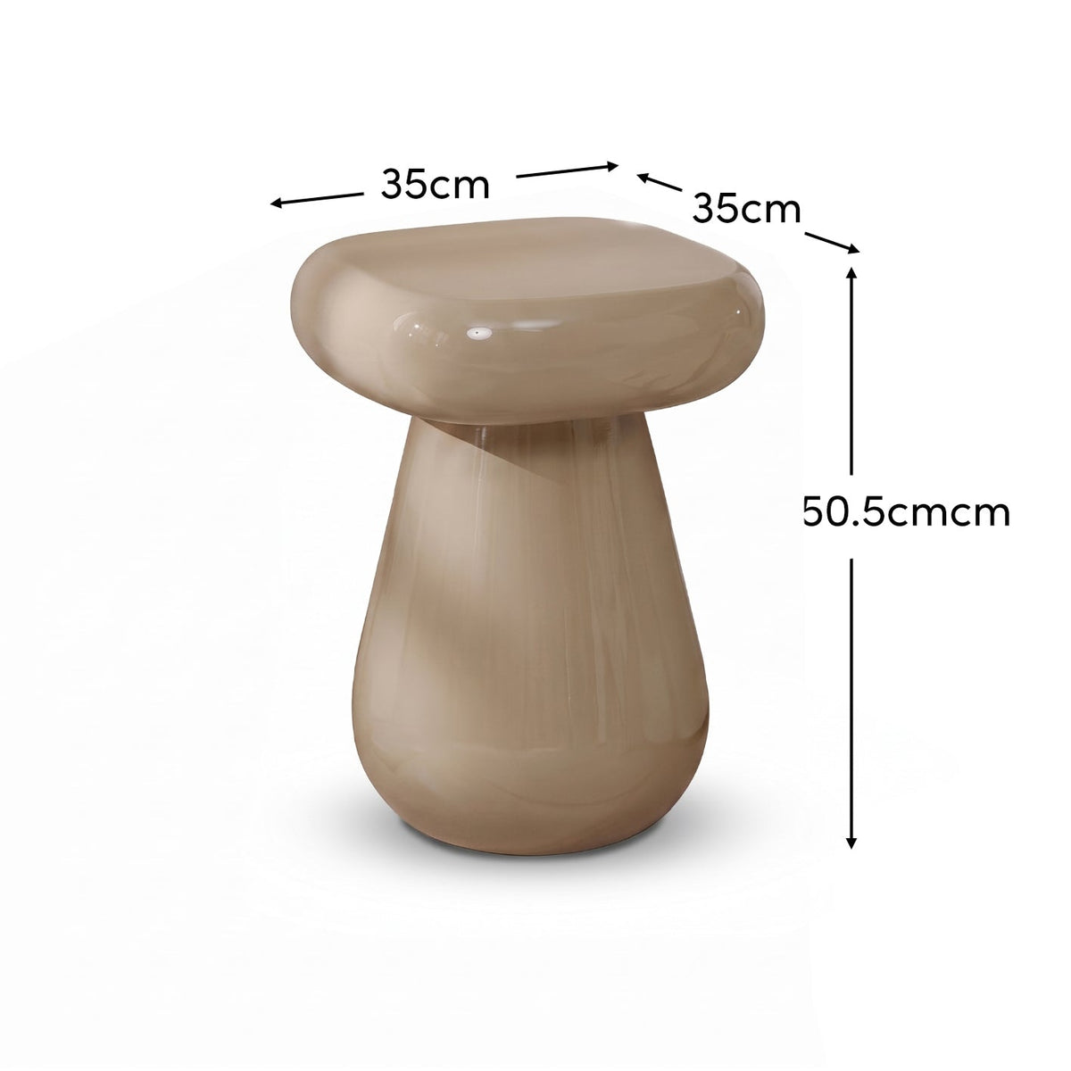 Merle Round Driftwood Enamel Side Table