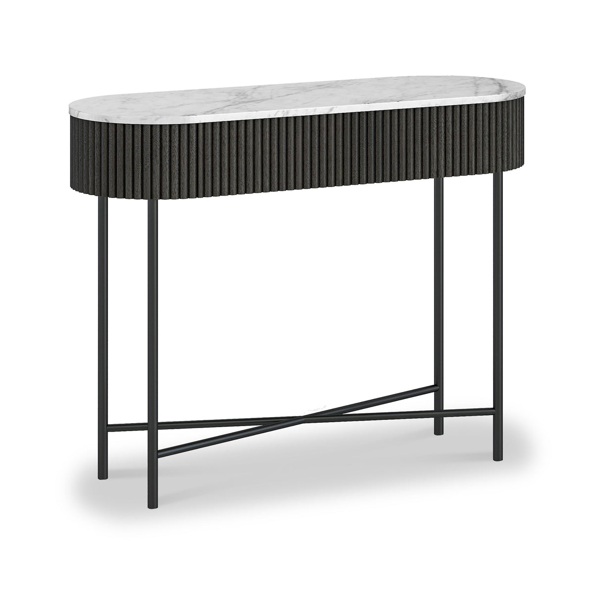 Milo Mango & Marble Fluted Console Table