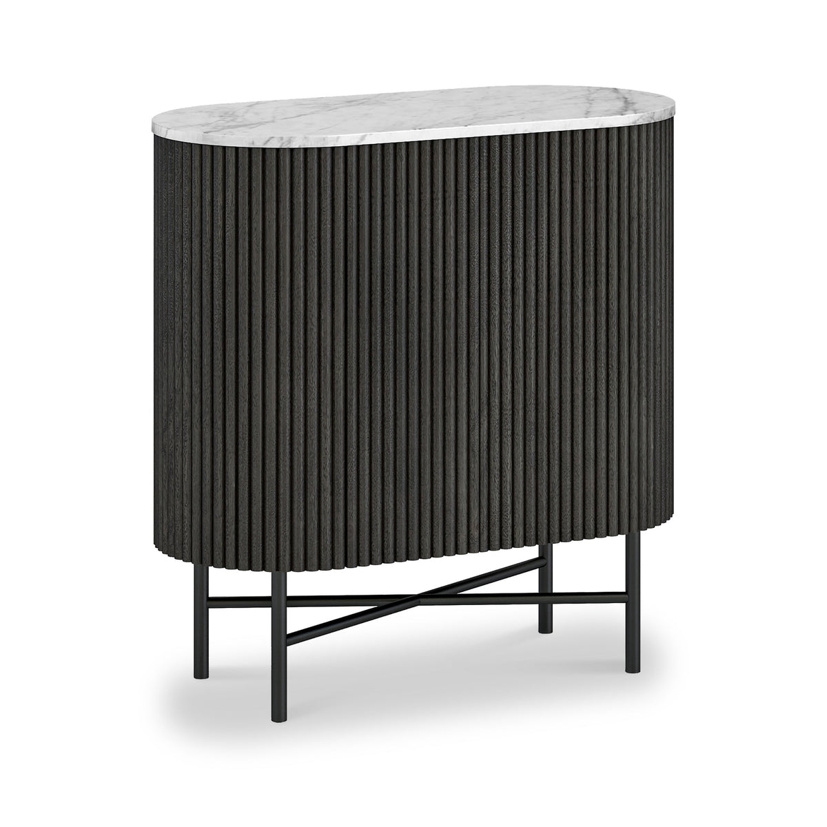 Milo Mango & Marble Fluted Mini Sideboard