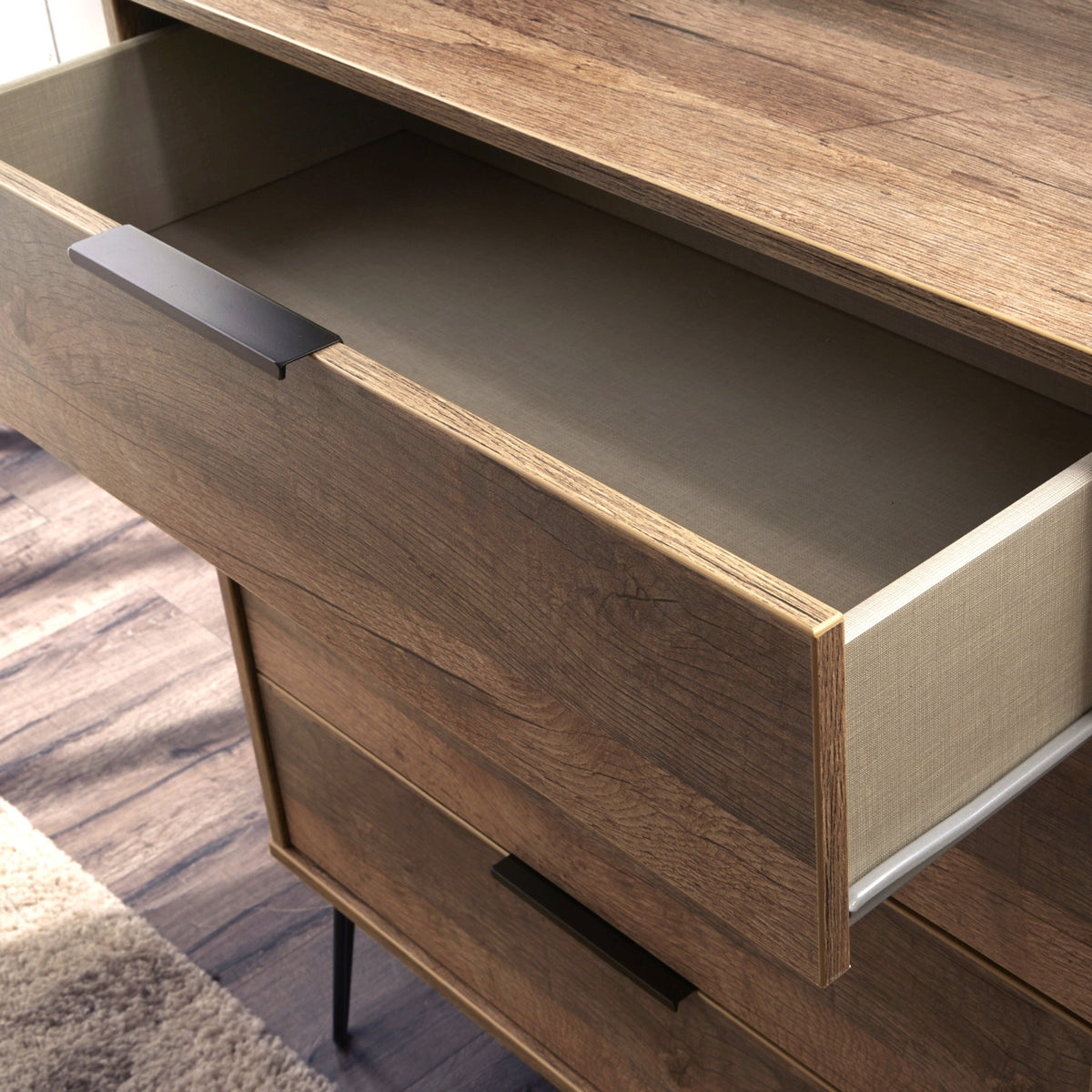 Moreno Rustic Oak 4 Drawer Chest