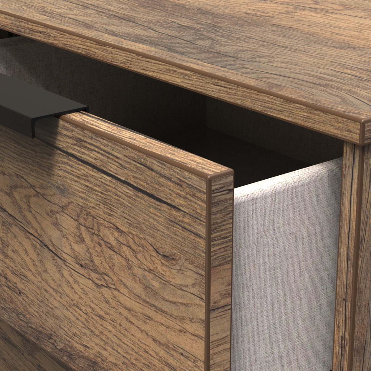 Moreno Rustic Oak TV Console Unit