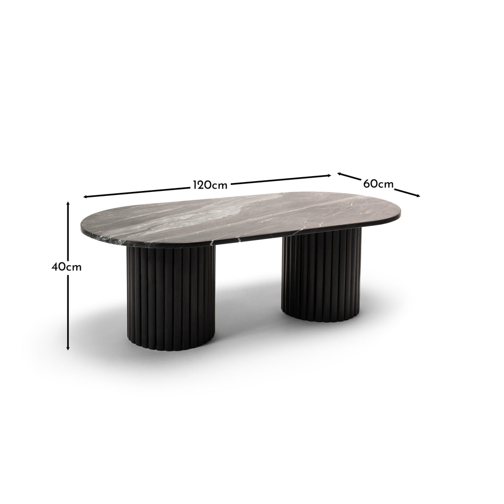 Outlet - Myla Black Marble Coffee Table