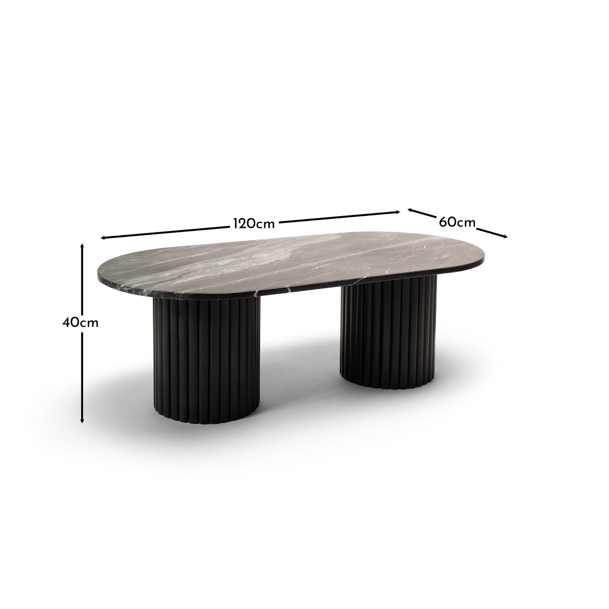Outlet - Myla Black Marble Coffee Table