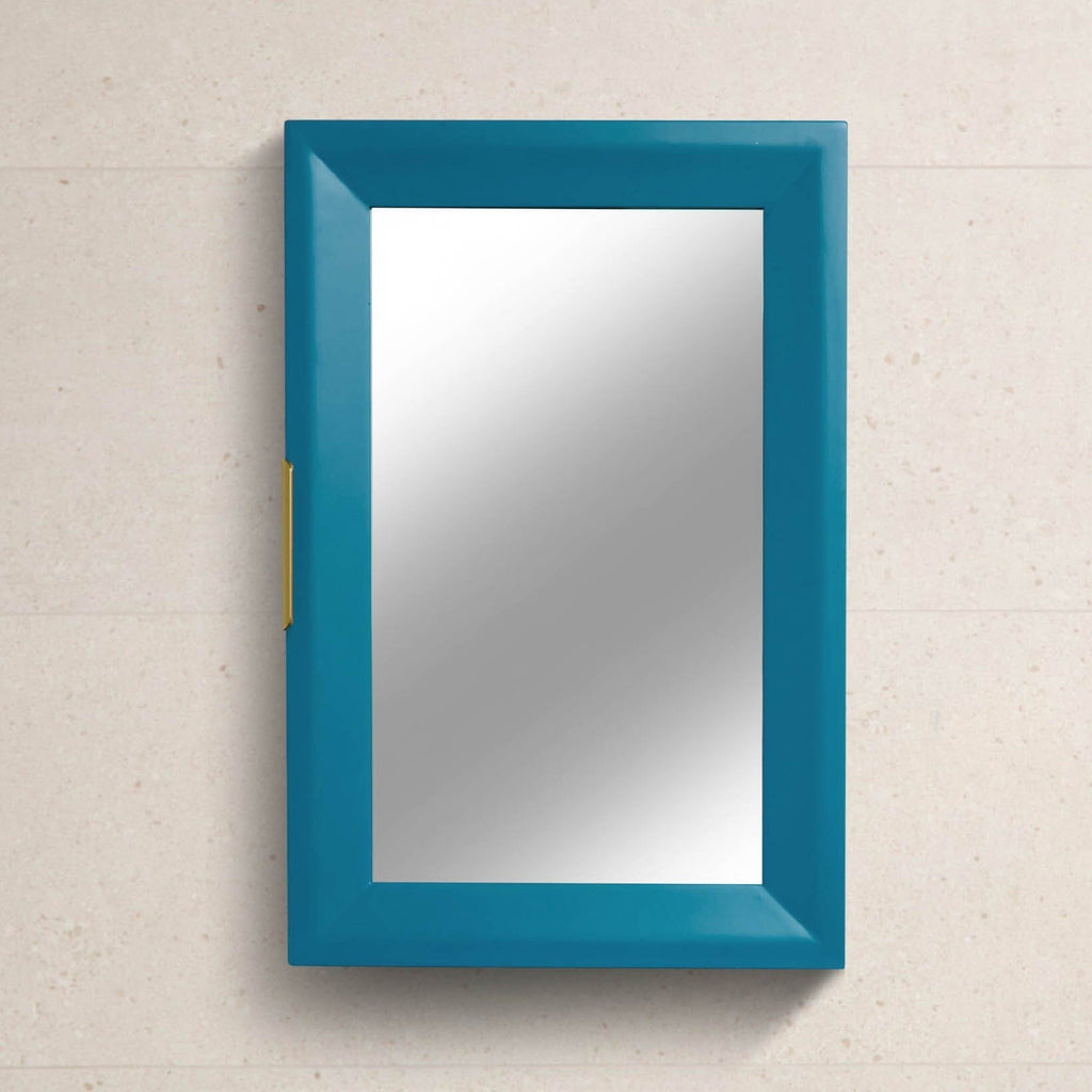 OUTLET - Nami Wall Cabinet with Mirror - Teal Blue
