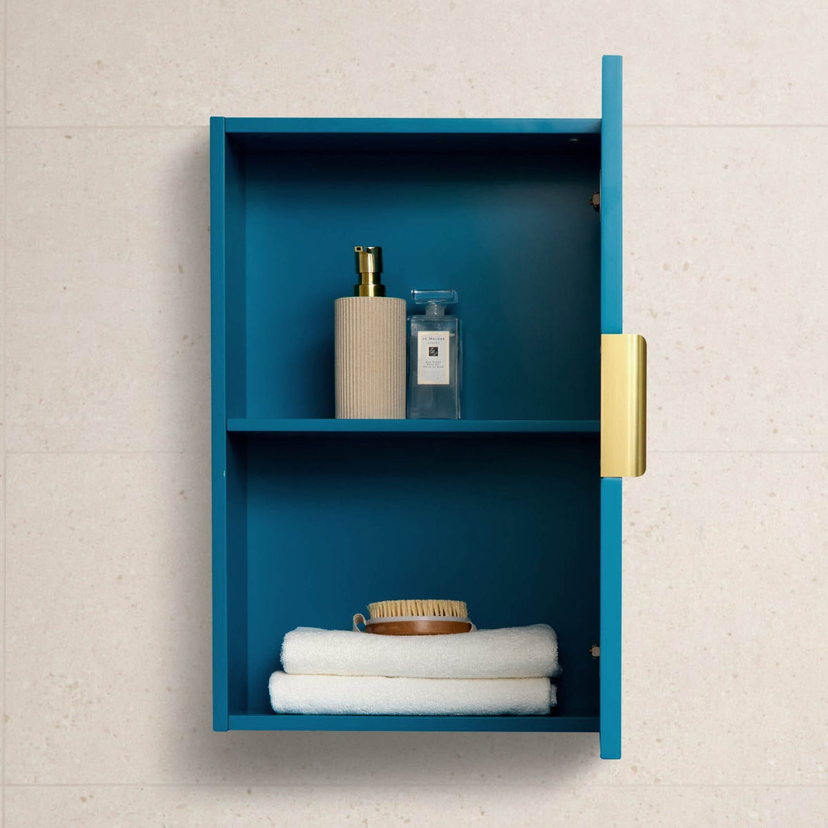 OUTLET - Nami Wall Cabinet with Mirror - Teal Blue