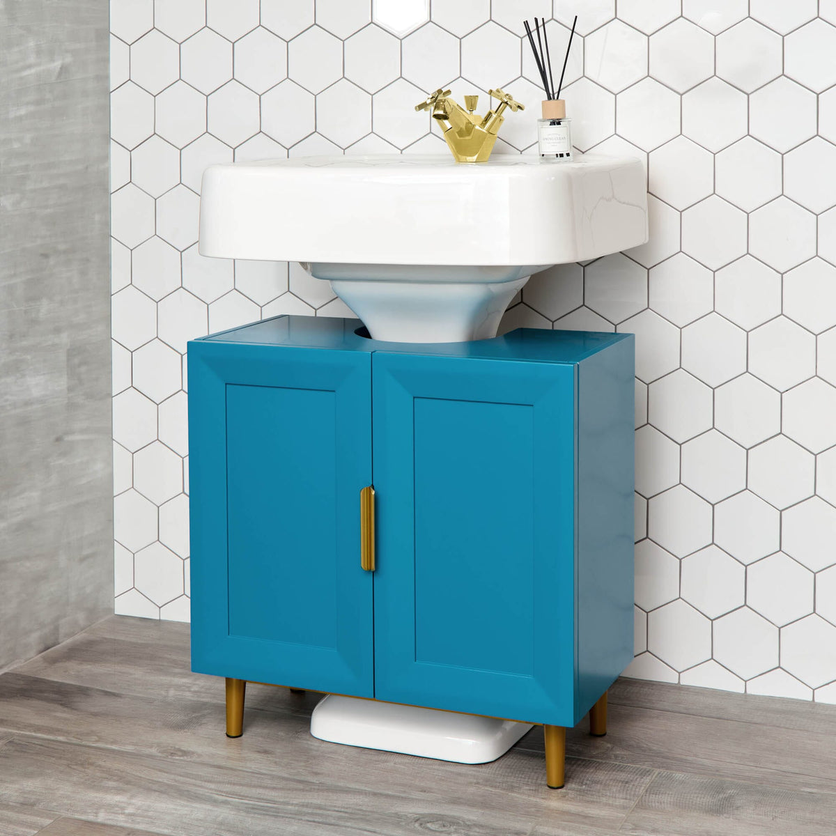 OUTLET - Nami Undersink Cabinet -  Teal Blue