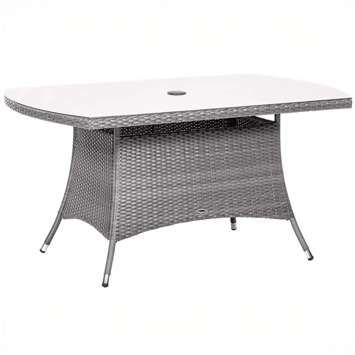 Vada 150cm 6 Seat Rattan Rectangular Dining Set
